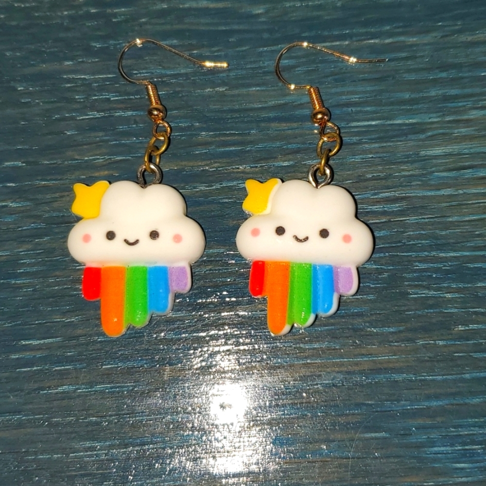 Rainbow Cloud Earrings